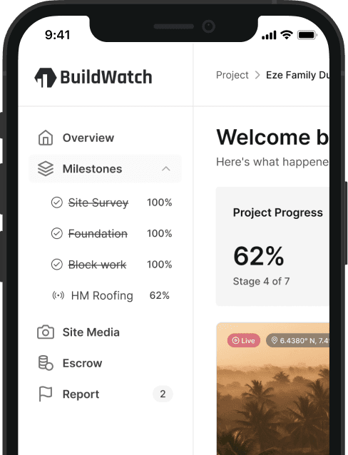 BuildWatch app on mobile