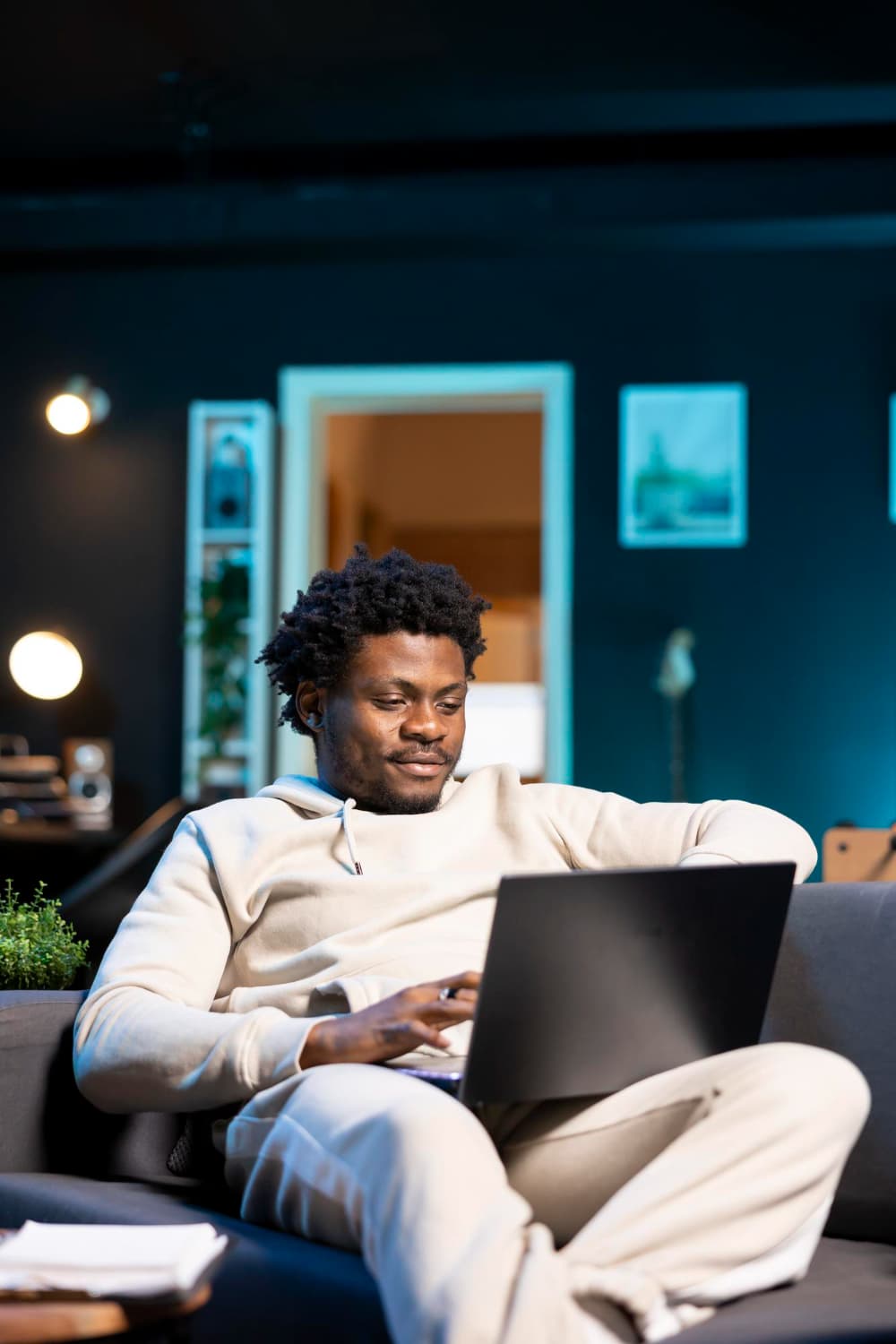 Man verifying identity on laptop