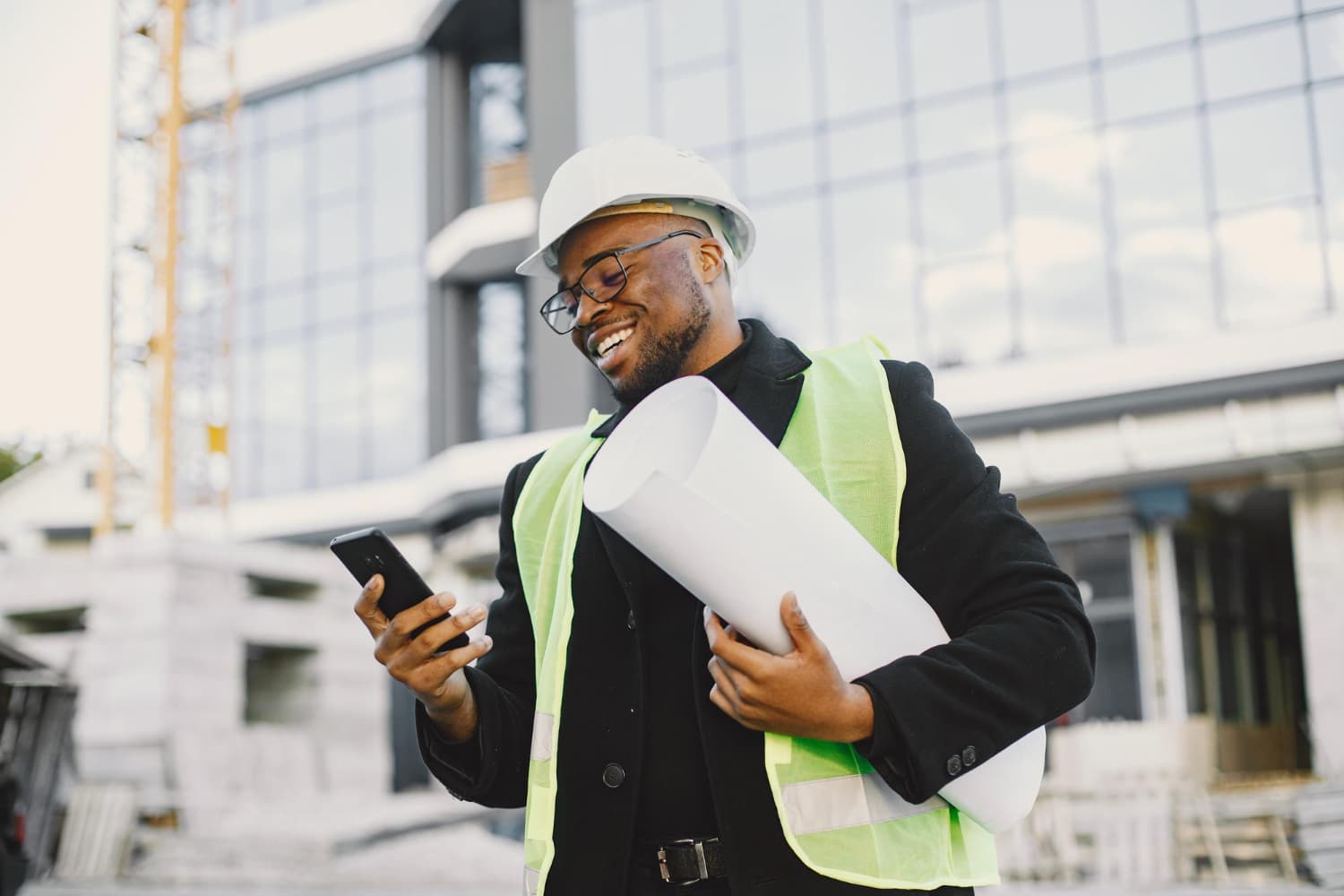 BVN-verified inspector at a construction site